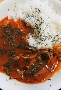 レトルトカレーをアレンジ