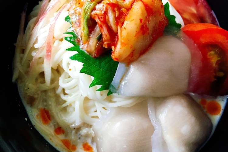 餃子のたれで簡単 冷やし豆乳坦々そうめん レシピ 作り方 By 大阪王将 クックパッド 簡単おいしいみんなのレシピが359万品
