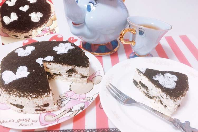 ディズニー オレオチーズケーキ 材料3つ レシピ 作り方 By Disneyレシピ クックパッド