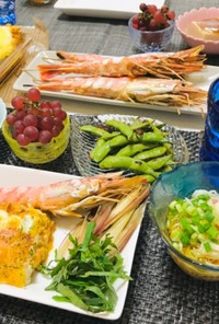 夏レシピ夕飯献立・素麺・ラザニア・エビ
