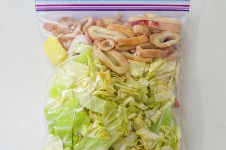 下味冷凍 イカとキャベツのバター炒め レシピ 作り方 By かけだしの主婦 クックパッド 簡単おいしいみんなのレシピが353万品