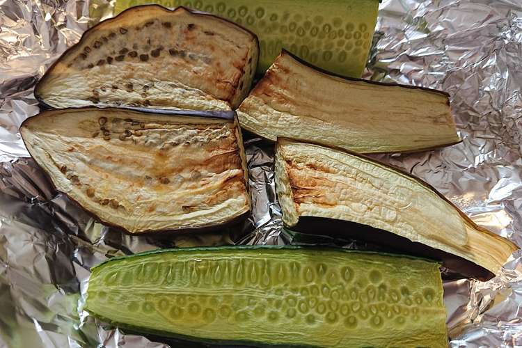 減塩！夏野菜 魚焼きグリル♪