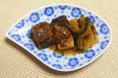 【レンジで簡単♪】鯖とゴーヤの味噌煮の写真