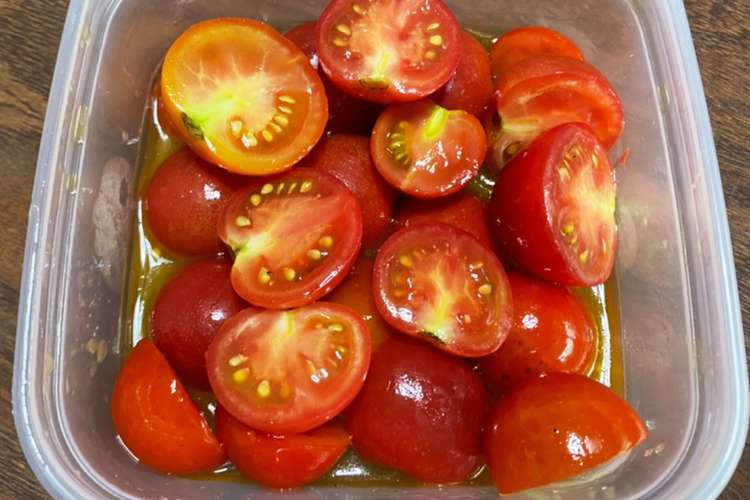 作り置き 自家製ミニトマトのマリネ レシピ 作り方 By まに クックパッド 簡単おいしいみんなのレシピが365万品