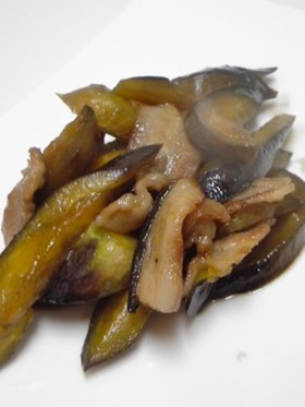 茄子と豚バラの味噌炒め