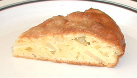 洋梨のアーモンドとオリーブオイルのケーキ