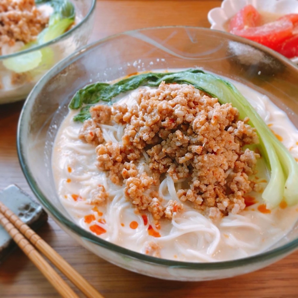 ランチにも 冷やし豆乳坦々そうめん レシピ 作り方 By Mari 314 クックパッド 簡単おいしいみんなのレシピが359万品