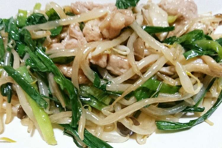 豚こま肉とにらともやしのあんかけ風炒め レシピ 作り方 By うさこのおうち クックパッド 簡単おいしいみんなのレシピが375万品