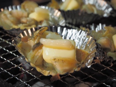 BBQに！バイ貝のニンニクバター醤油焼きの写真