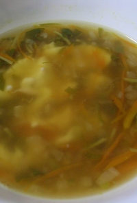 パスタ入り野菜スープ