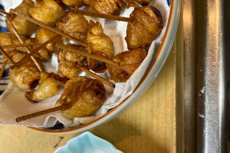 パリパリ鶏皮にんにくせんべい レシピ 作り方 By アサーコ クックパッド