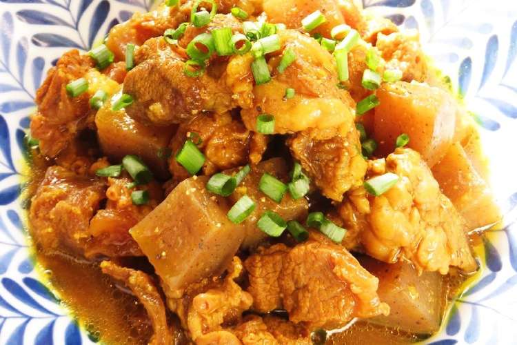 簡単おつまみ カレー味の牛すじ煮込み レシピ 作り方 By Hirokoh クックパッド 簡単おいしいみんなのレシピが360万品