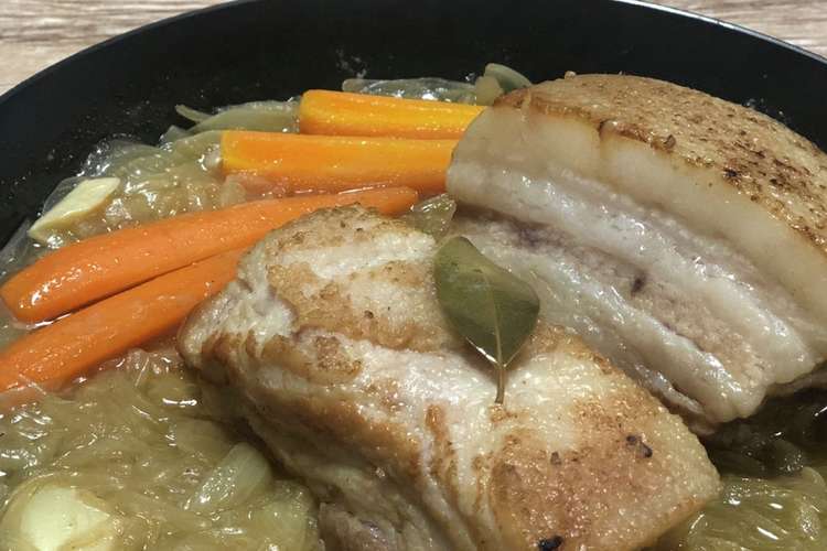 簡単フランス料理 豚バラ肉のブレゼ 覚書 レシピ 作り方 By まにゃまろ クックパッド 簡単おいしいみんなのレシピが352万品