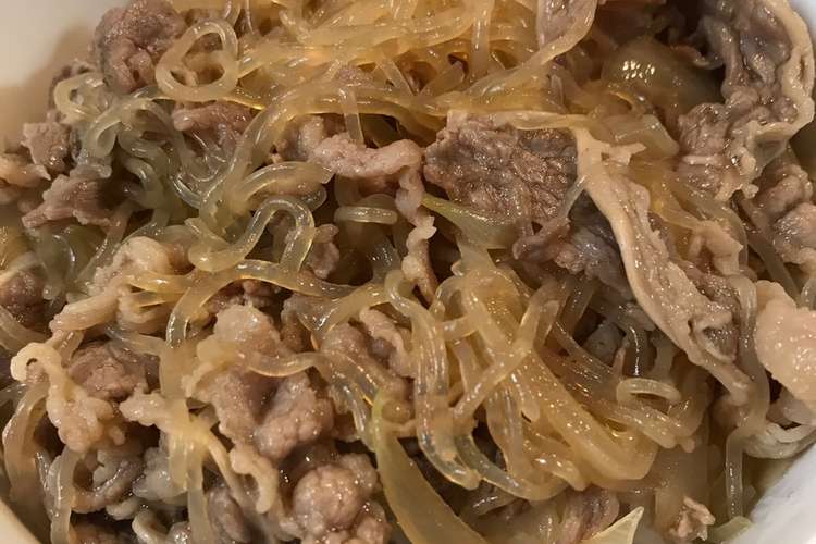 牛バラ切り落としと白滝の牛丼 レシピ 作り方 By Moahimama クックパッド 簡単おいしいみんなのレシピが359万品