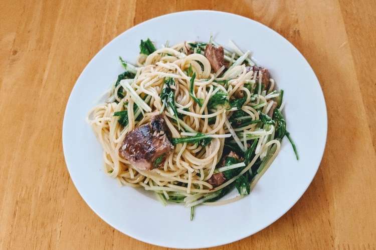 サバ缶 水菜の和風パスタ レシピ 作り方 By まぁちゃま クックパッド 簡単おいしいみんなのレシピが357万品