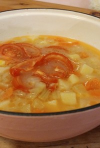 鮭と野菜のスープ (中華、香港家庭料理)