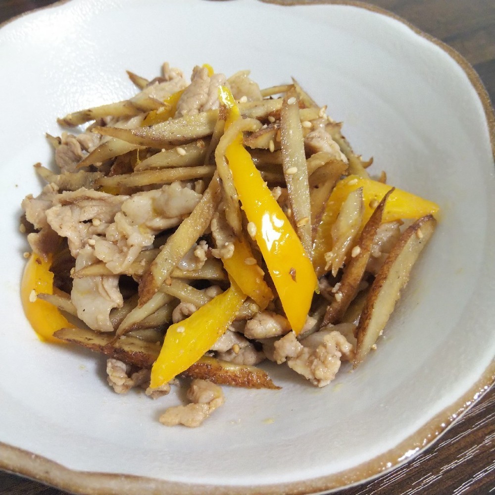 作りおきに 豚肉とパプリカのきんぴら牛蒡 レシピ 作り方 By Xxこのみxx クックパッド 簡単おいしいみんなのレシピが355万品
