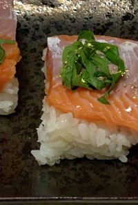 【幻の魚】ビワマスの押し寿司と炙り寿司