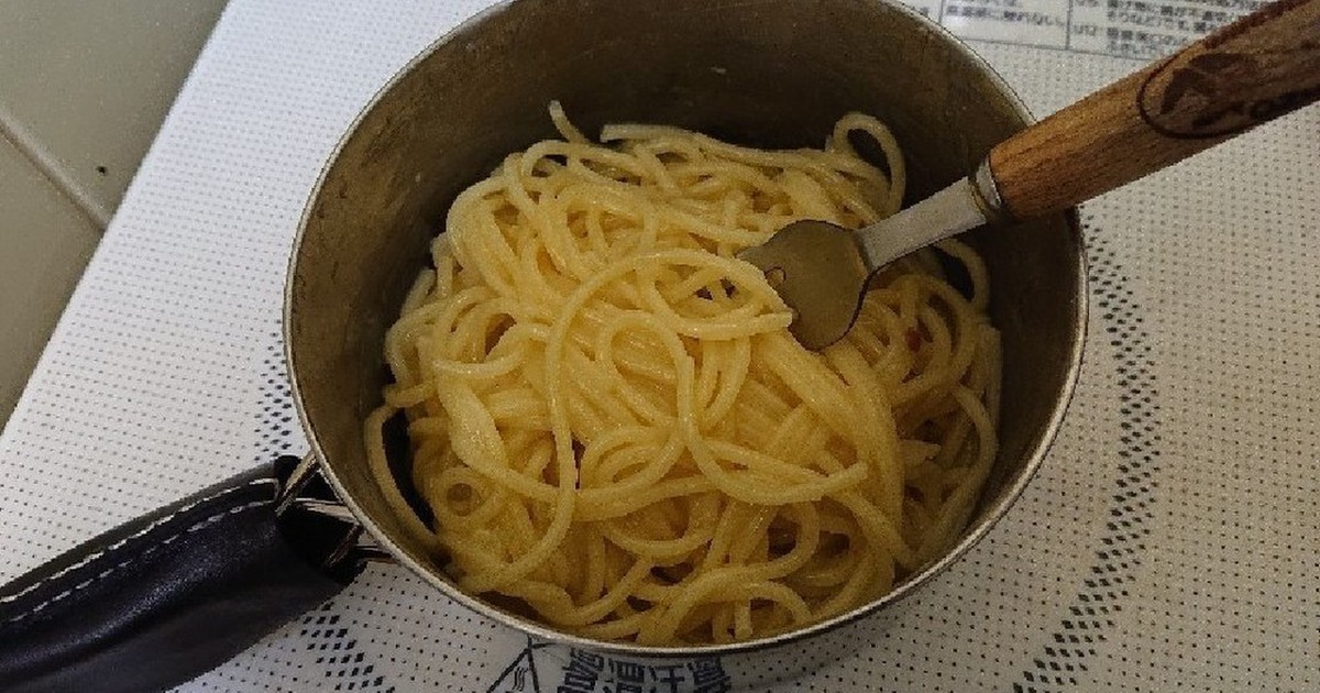 キャンプ道具で折らないパスタ レシピ 作り方 By 水道野郎 クックパッド 簡単おいしいみんなのレシピが360万品