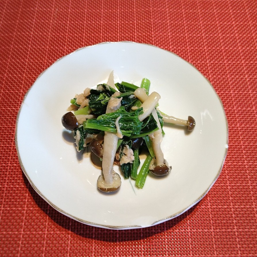 小松菜とツナのごま酢和えの画像