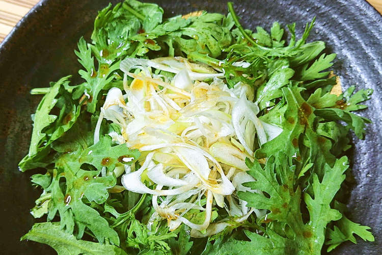 野菜ソムリエ 菊菜 春菊 サラダ レシピ 作り方 By 京都府 クックパッド