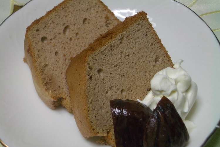 100 栗粉シフォンケーキ レシピ 作り方 By そうなぁん クックパッド