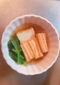 厚揚げ豆腐と小松菜の煮物