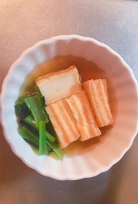 厚揚げ豆腐と小松菜の煮物