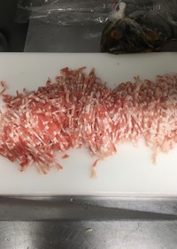 豚スライス肉でミンチを作る