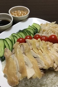レンチン☆海南鶏飯　3種ダレ