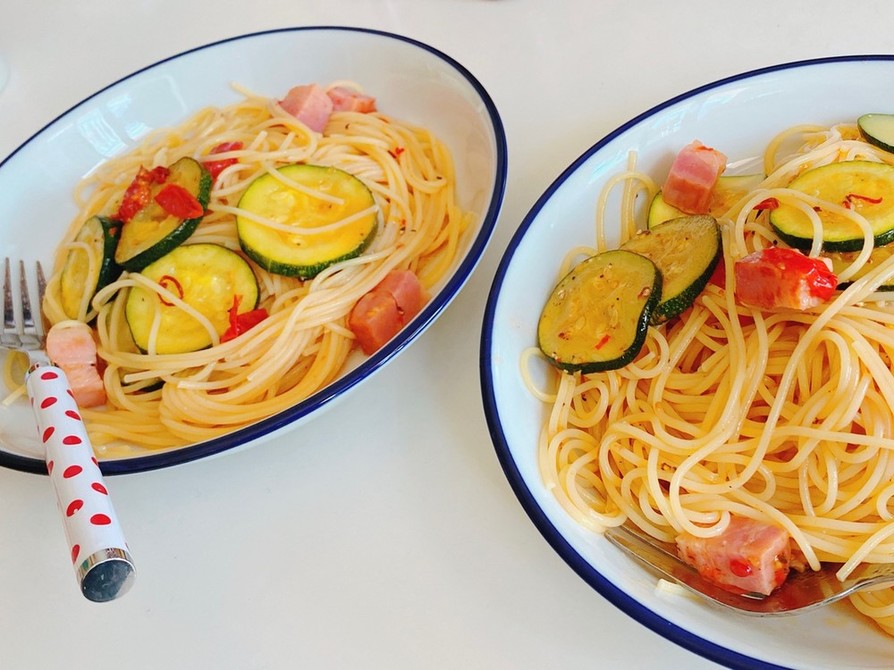 トマトとズッキーニの冷製パスタ♪の画像