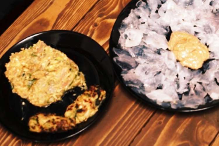 カワハギのなめろう サンガ焼き 肝醤油 レシピ 作り方 By 川村飯店 クックパッド