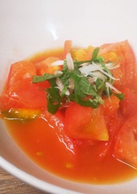 トマトの簡単スープサラダ