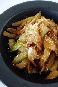 セロリの生姜焼き　簡単一品料理