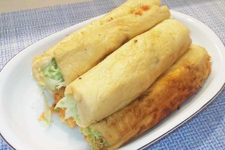 糖質制限 キャベツとチーズの油揚げ包み レシピ 作り方 By Mi7mi5mi0 クックパッド