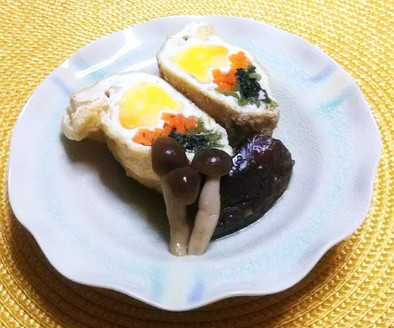 【彩り◎⤴️】卵と小松菜とにんじんの袋煮の写真