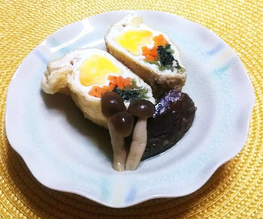 【彩り◎⤴️】卵と小松菜とにんじんの袋煮の画像