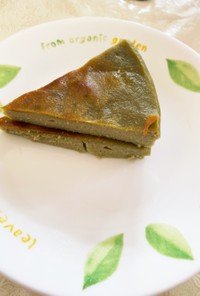 豆腐と抹茶プロテインの冷やしケーキ