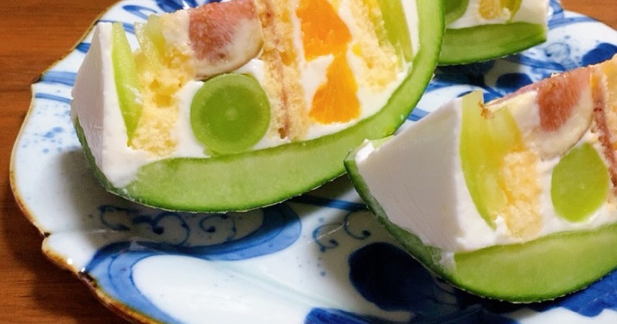 ヘルシー鮮やか 丸ごとメロンケーキ レシピ 作り方 By Cooktamiko クックパッド 簡単おいしいみんなのレシピが355万品