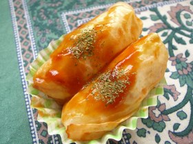 お弁当に♪魚肉ソーセージのロールキャベツ
