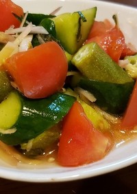 夏野菜と新生姜のサラダ