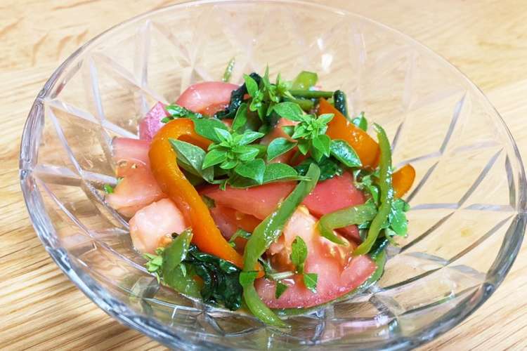夏野菜とバジルのさっぱりサラダ レシピ 作り方 By Iaママ クックパッド 簡単おいしいみんなのレシピが349万品