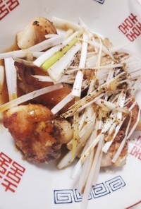 鶏胸肉とネギにんにく蜂蜜の中華ソース