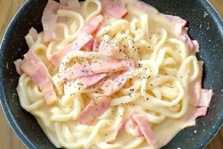 フライパン1つ 簡単カルボナーラうどん レシピ 作り方 By Cherry14 クックパッド