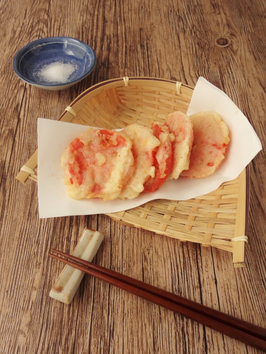 トマトのチーズ天ぷらの画像