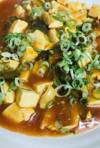 チリソースをあわせて簡単●鶏チリ豆腐