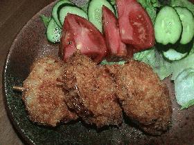 薄切り肉でおいしい!!プチ・串カツ