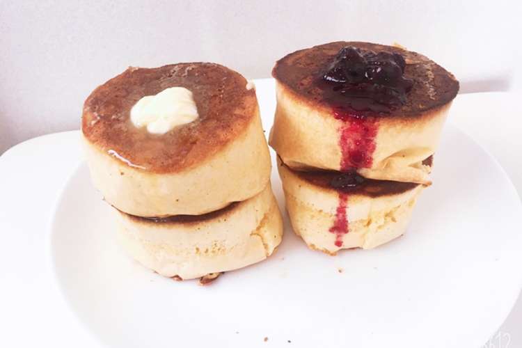 スフレパンケーキをホットケーキミックスで レシピ 作り方 By Takumi13 クックパッド 簡単おいしいみんなのレシピが355万品