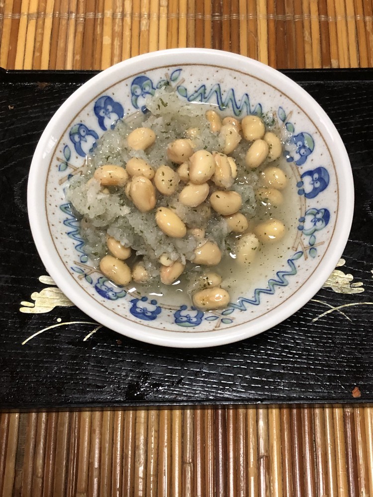 パパッと簡単大豆と大根おろしの甘酢和えの画像
