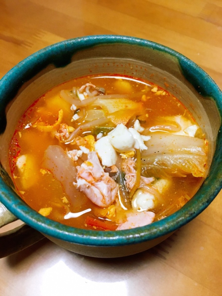 キムチ味野菜スープの画像